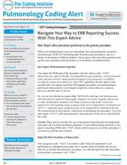 Pulmonology Coding Alert Magazine Subscription